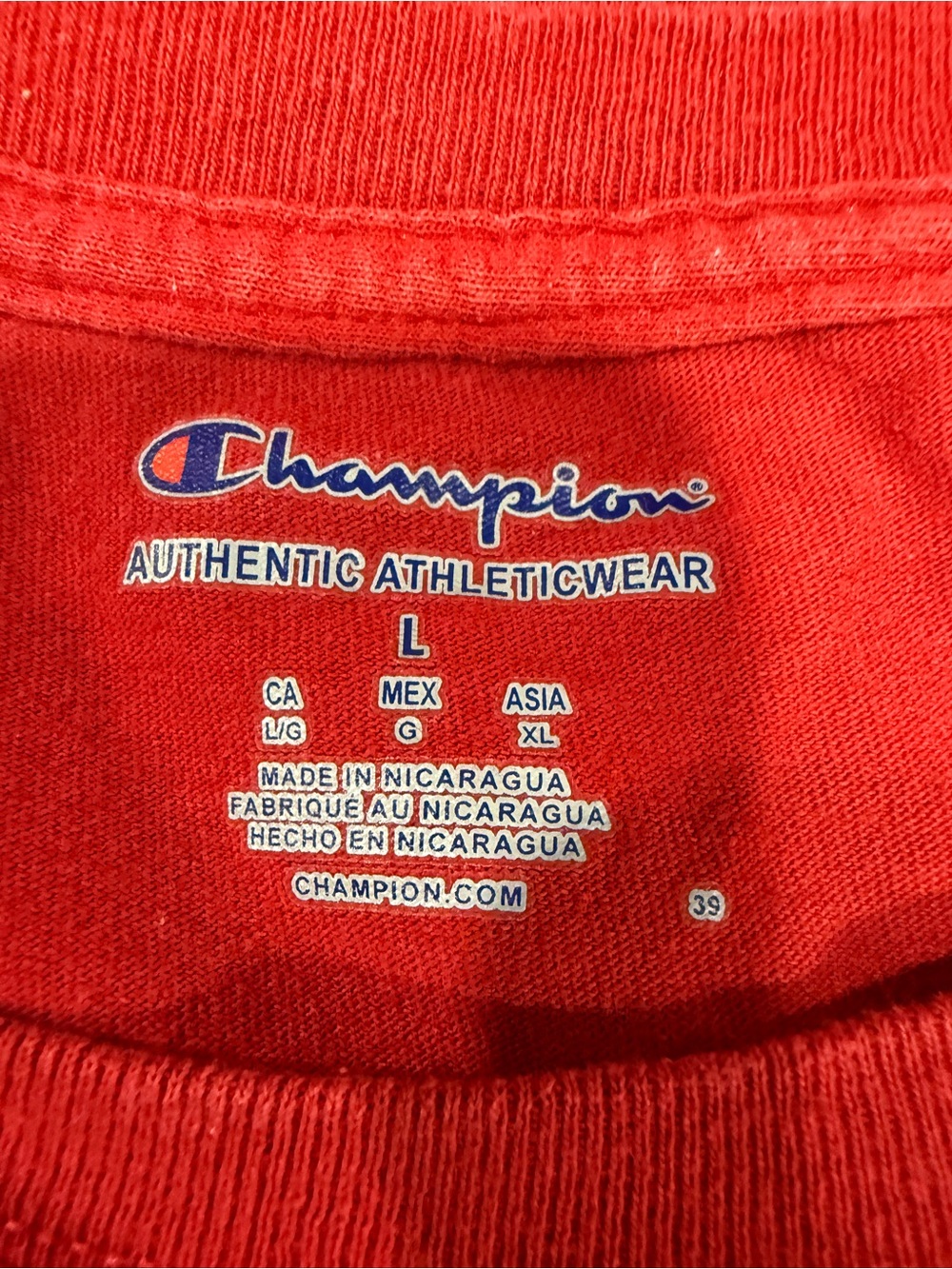 Champion Temple Football T-Shirt Men’s Large Red NCAA College Sports Graphic Tee - Picture 8 of 8